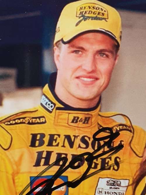 `RALF SCHUMACHER` Hand Signed Original Autograph on Card - German F1 Driver 150 x 100